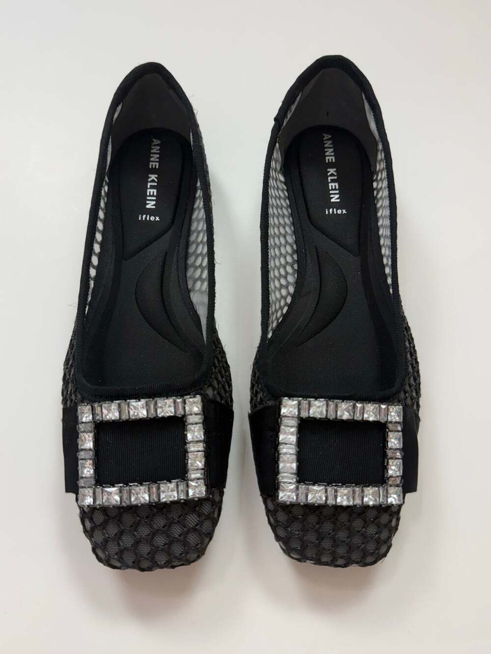Anne Klein Adelaide Flats in Black Raffia